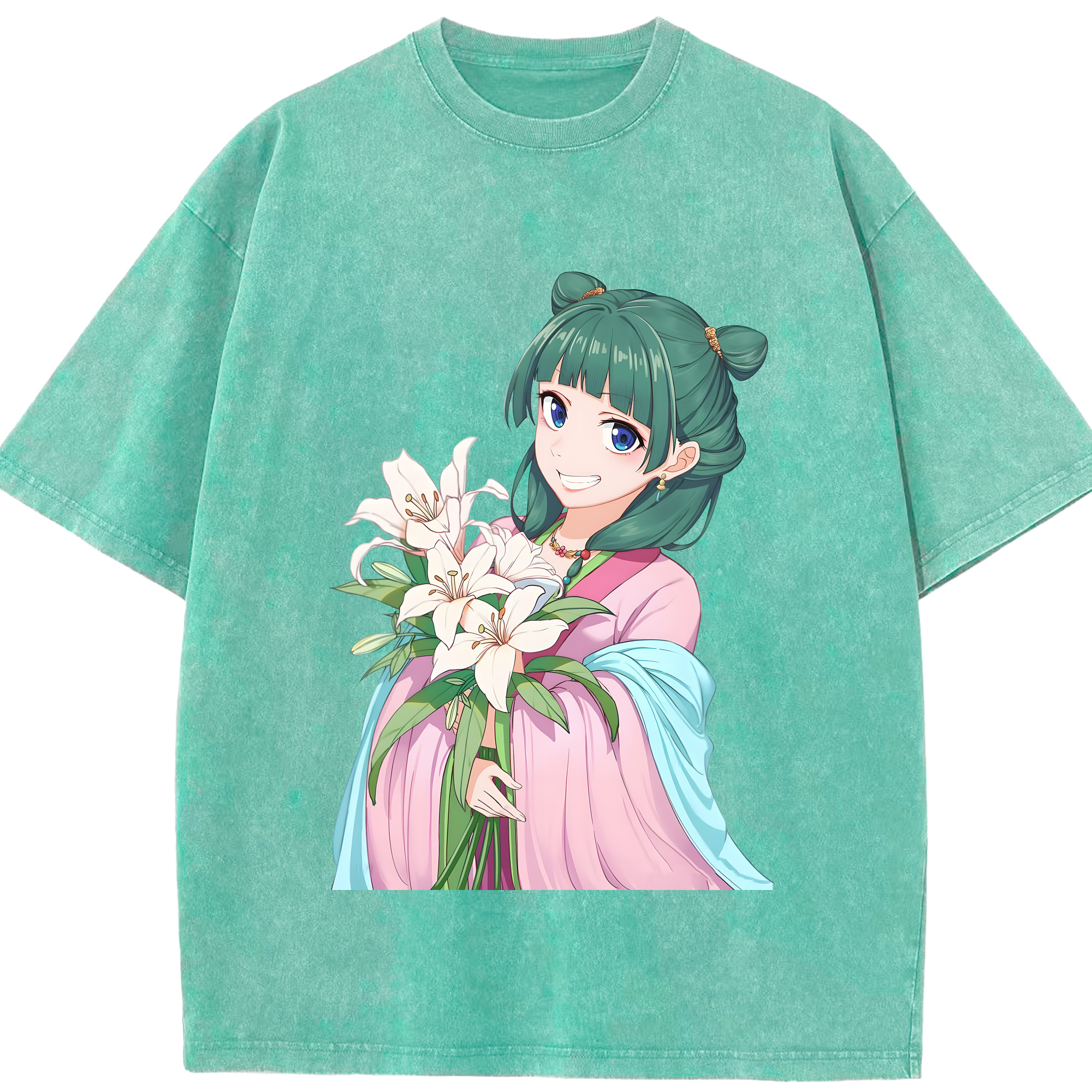（画像用） 薬屋のひとりごと The Apothecary Diaries 綿100% ヴィンテージ風 半袖Tシャツ（フロントプリント）